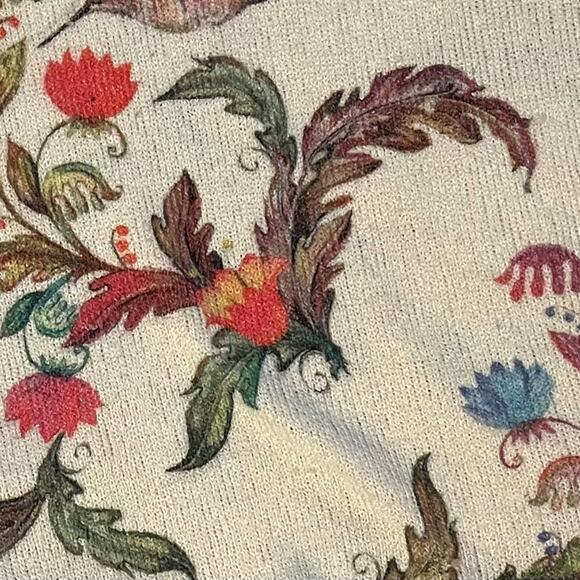 Gaze Knit Racerback T Back Tank/Sleeveless Top, Boho, Floral, Hummingbird, S - Picture 5 of 12